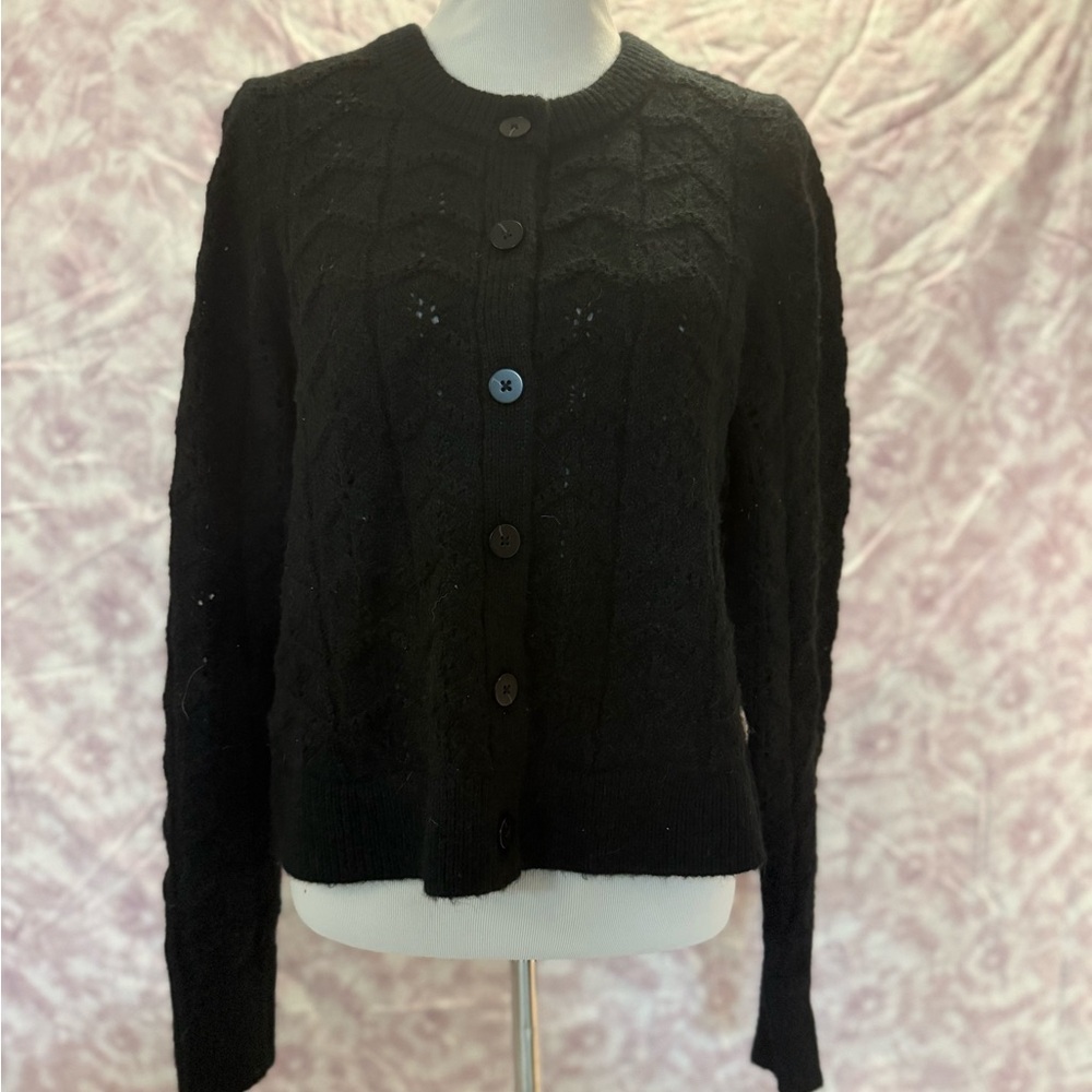 GAP Eyelet Knit Cardigan